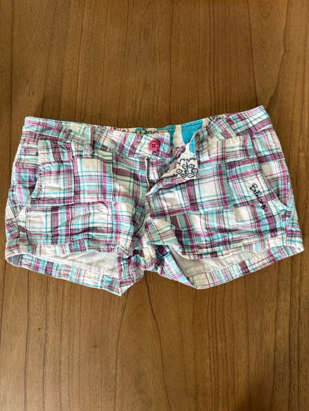 Billabong Plaid Cotton Women’s Shorts